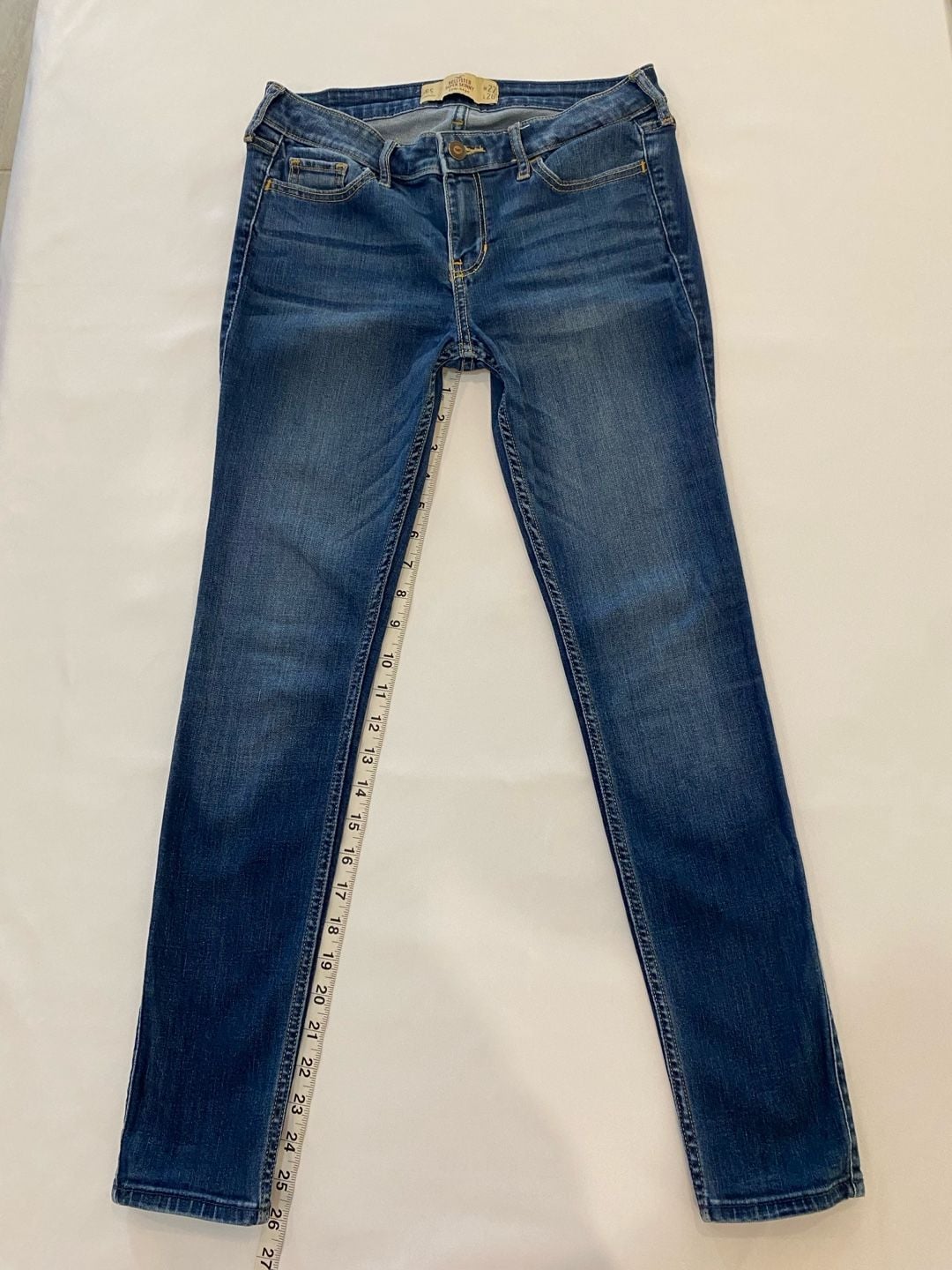 Hollister Super Skinny Low Rise Jeans Medium Wash Women's Size 5S (W27 L28) 6