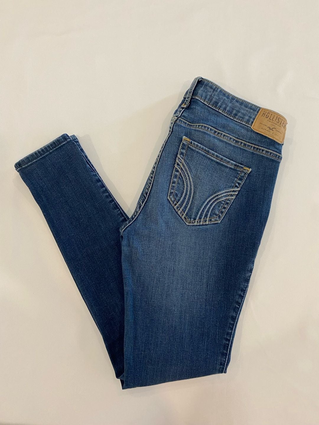Hollister Super Skinny Low Rise Jeans Medium Wash Women's Size 5S (W27 L28) 11
