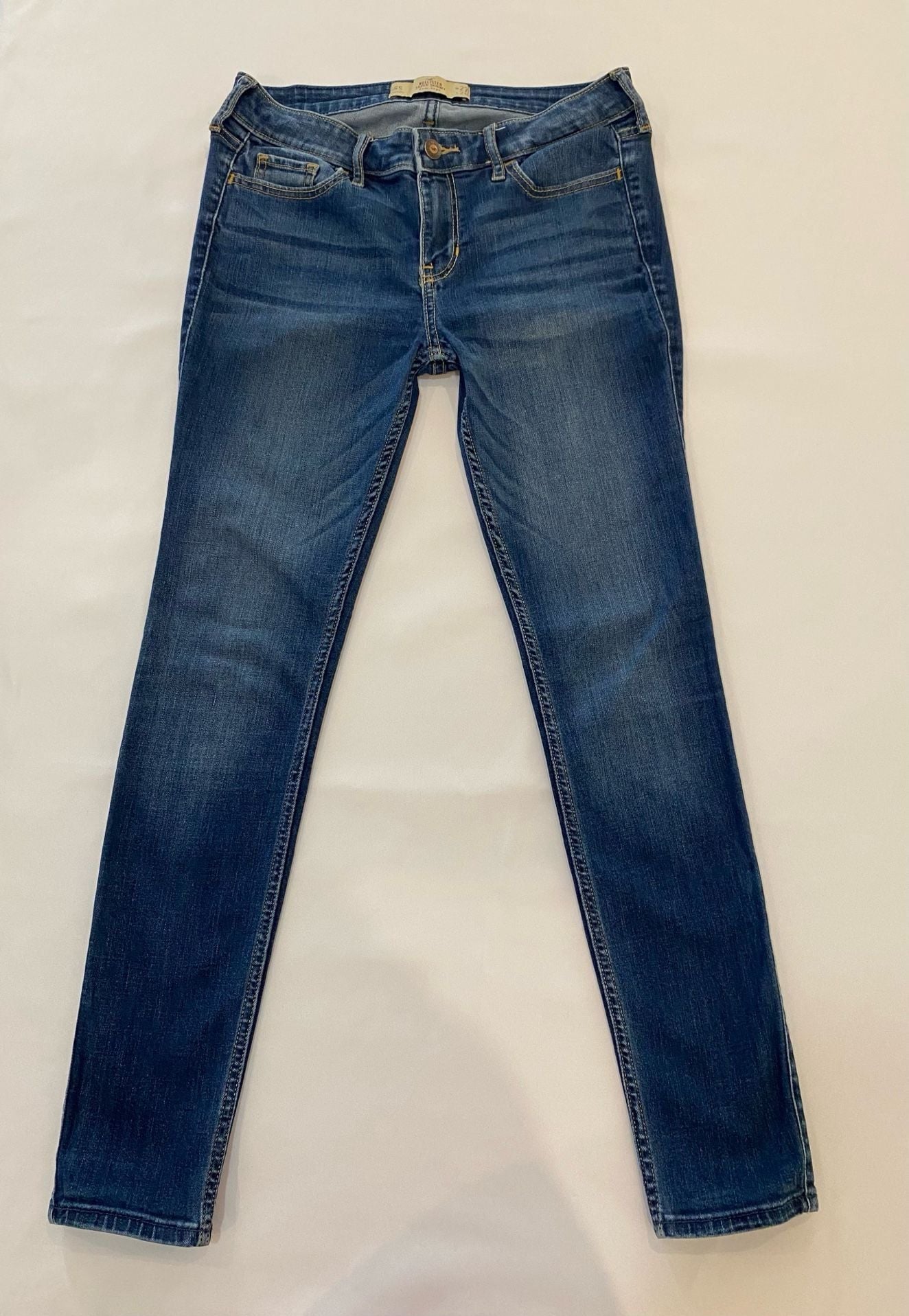 Hollister Super Skinny Low Rise Jeans Medium Wash Women's Size 5S (W27 L28) 2