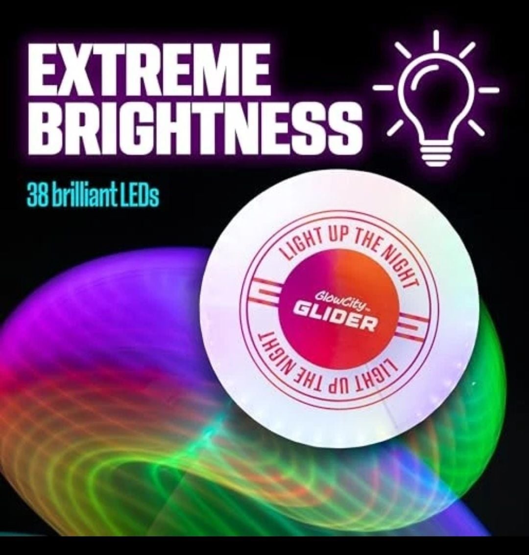 GlowCity Glider Rechargeable LED Flying Disc with 12 Lighting Modes 7