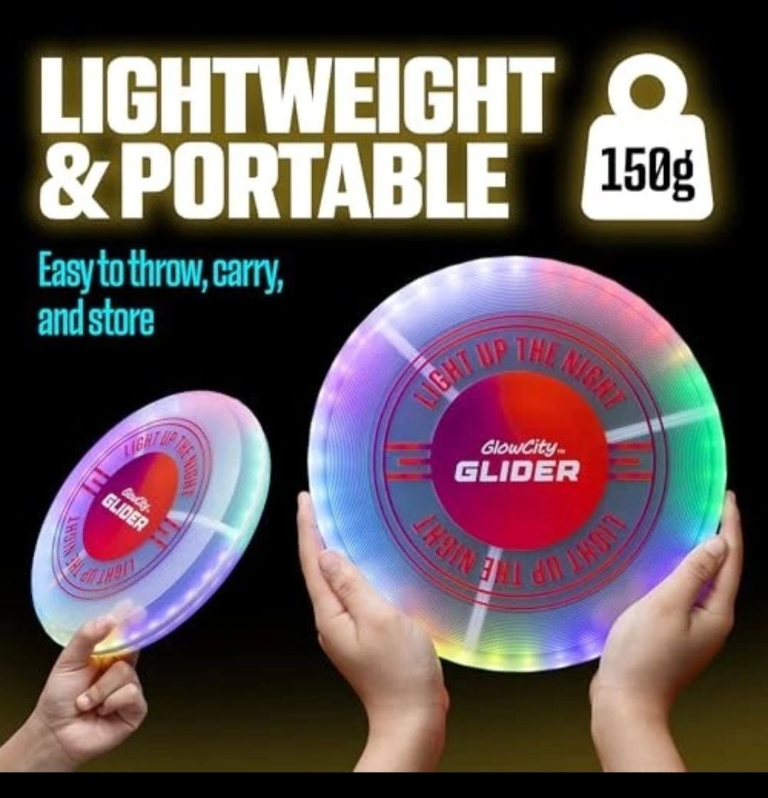 GlowCity Glider Rechargeable LED Flying Disc with 12 Lighting Modes 8