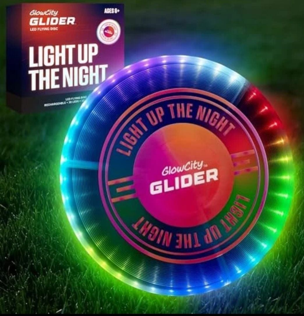 GlowCity Glider Rechargeable LED Flying Disc with 12 Lighting Modes 9
