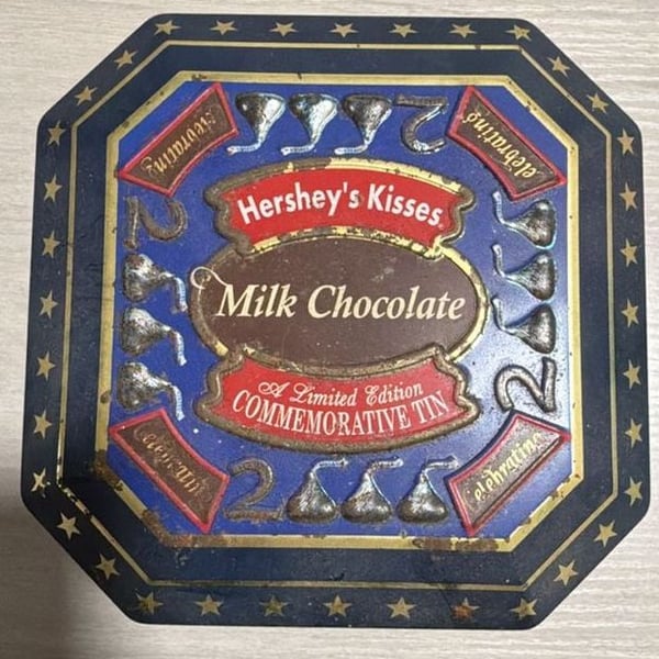 Vintage 1999 Hershey's Kisses Millennium Series Canister #4 Commemorative Tin