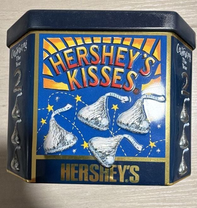 Vintage 1999 Hershey's Kisses Millennium Series Canister #4 Commemorative Tin 3