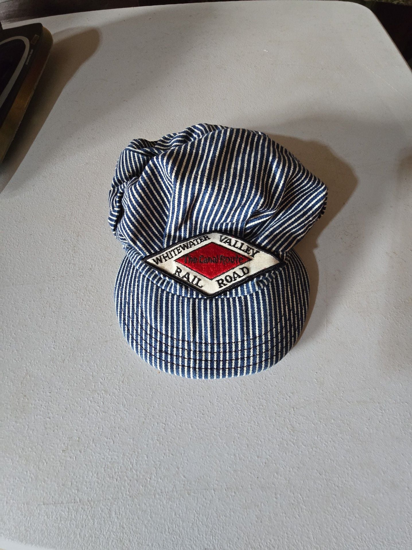 Whitewater Valley Railroad The Canal Route Engineer Conductor Pinstripe Snapback Cap 2
