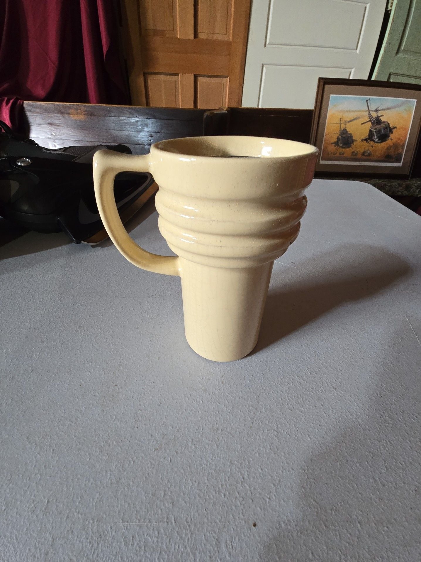 Vintage Travelmaster Ceramic Travel Coffee Mug with Lid 1