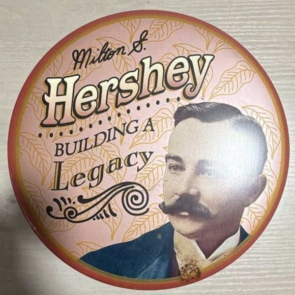 1996 Milton S. Hershey Building a Legacy Canister Series #1 Collectible Tin
