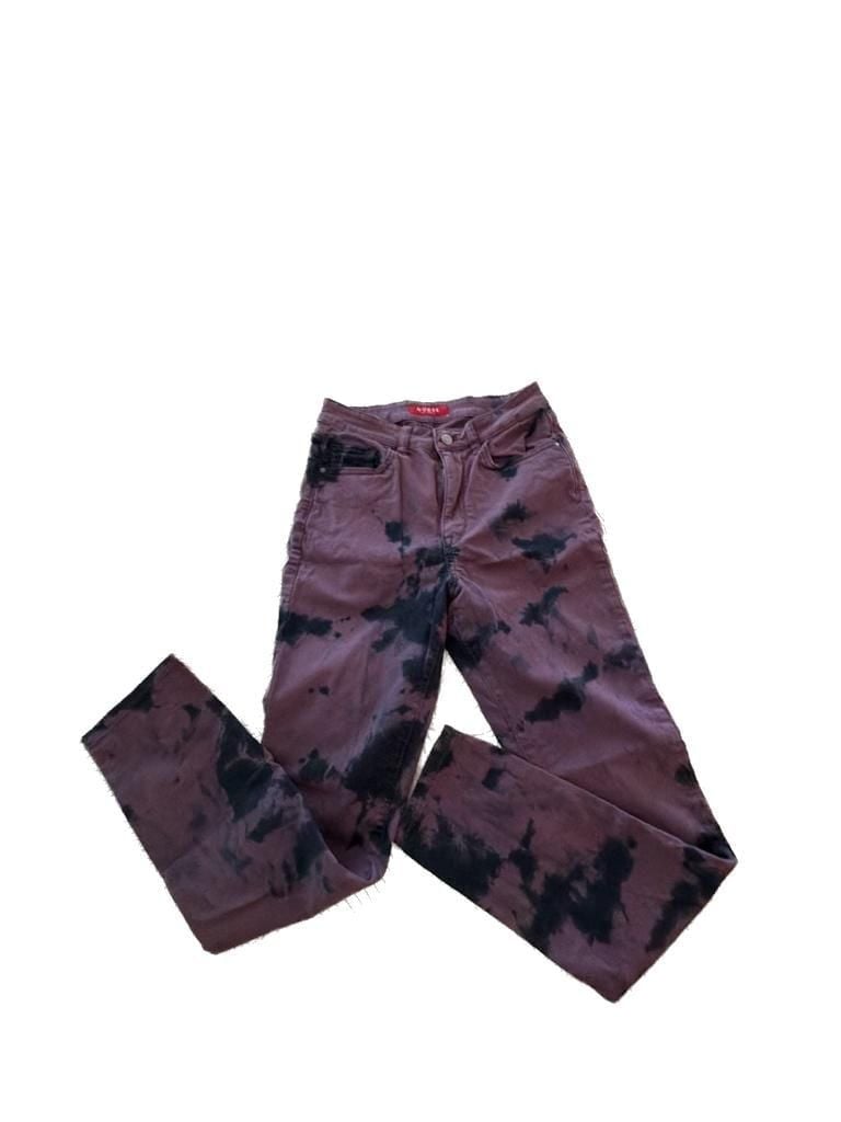 GUESS Burgundy Tie-Dye Wash Skinny Jeans size 28 1