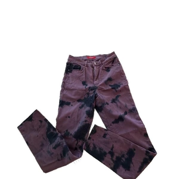 GUESS Burgundy Tie-Dye Wash Skinny Jeans size 28