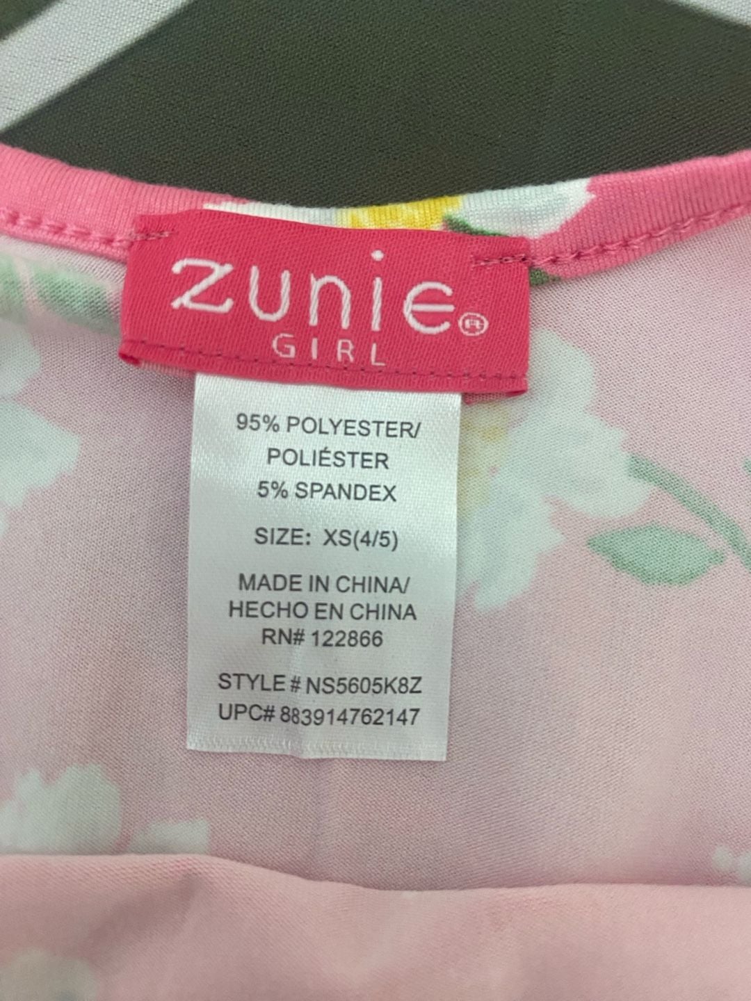 Zunie Girl Pink Floral Daisy Print Sleeveless Romper 4
