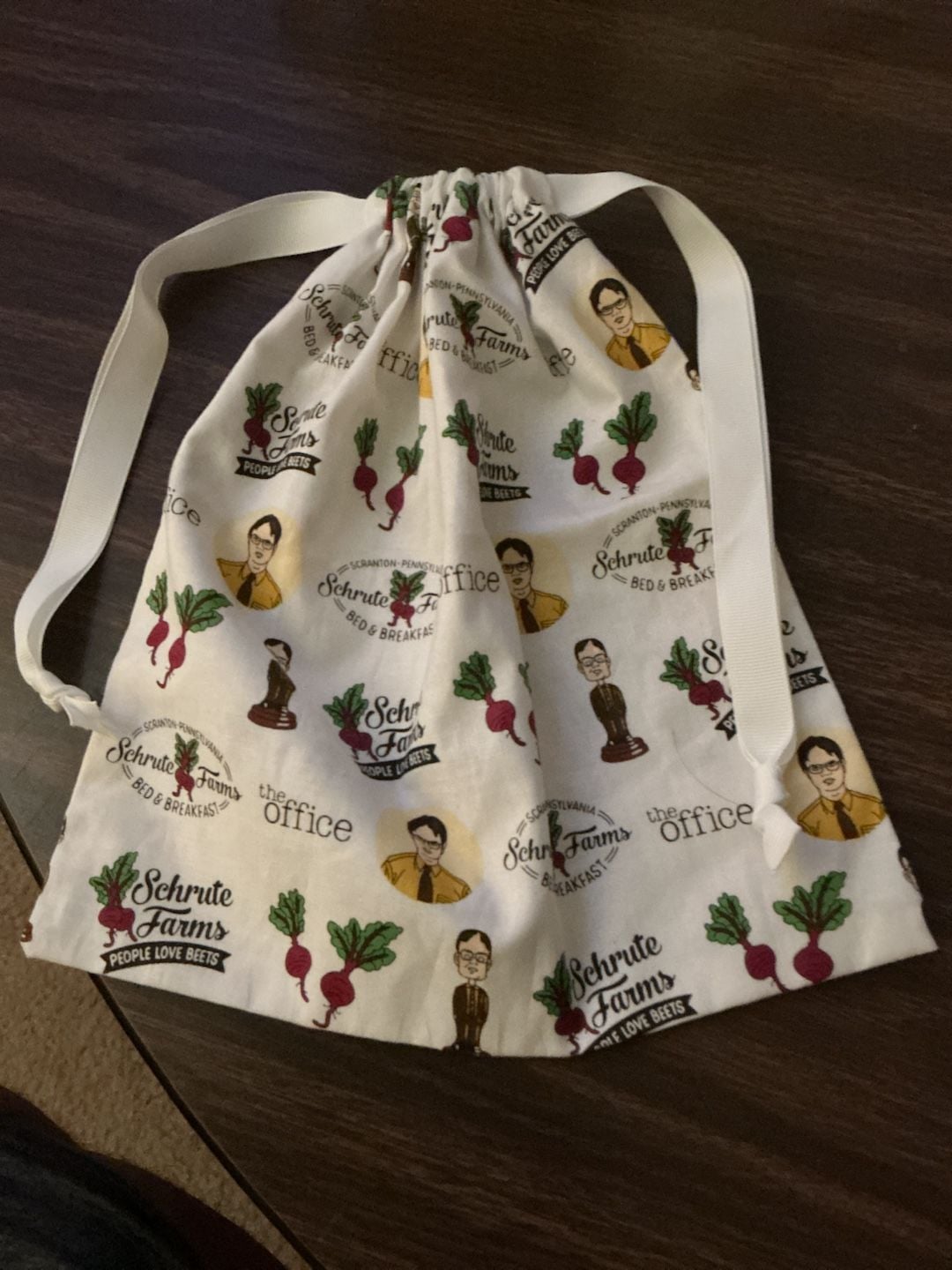 The Office Schrute Farms Cotton Fabric Drawstring Pouch/Gift Bag 2