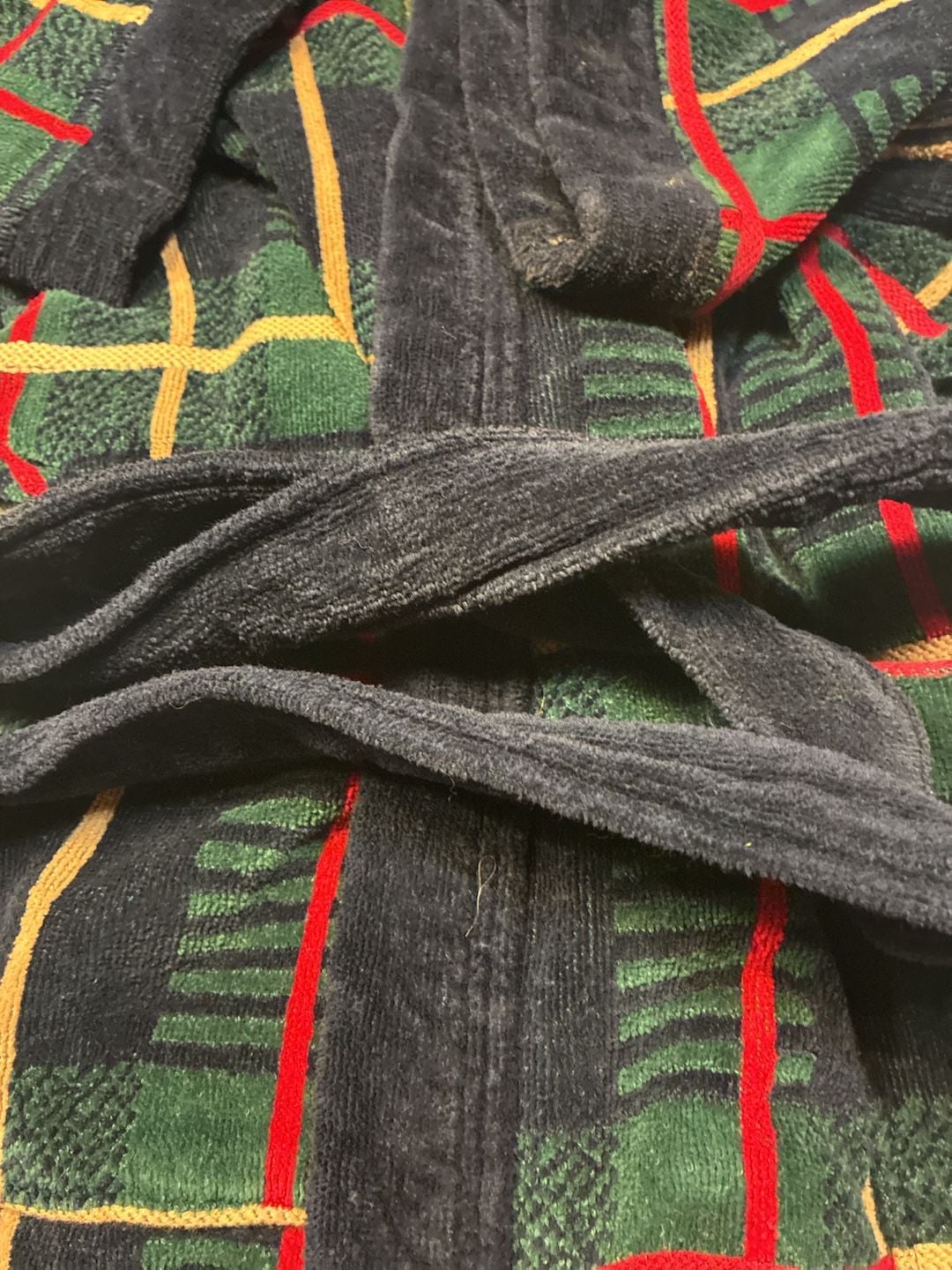 Neil Martin Vintage Men's Terry Cloth Plaid Bathrobe 7
