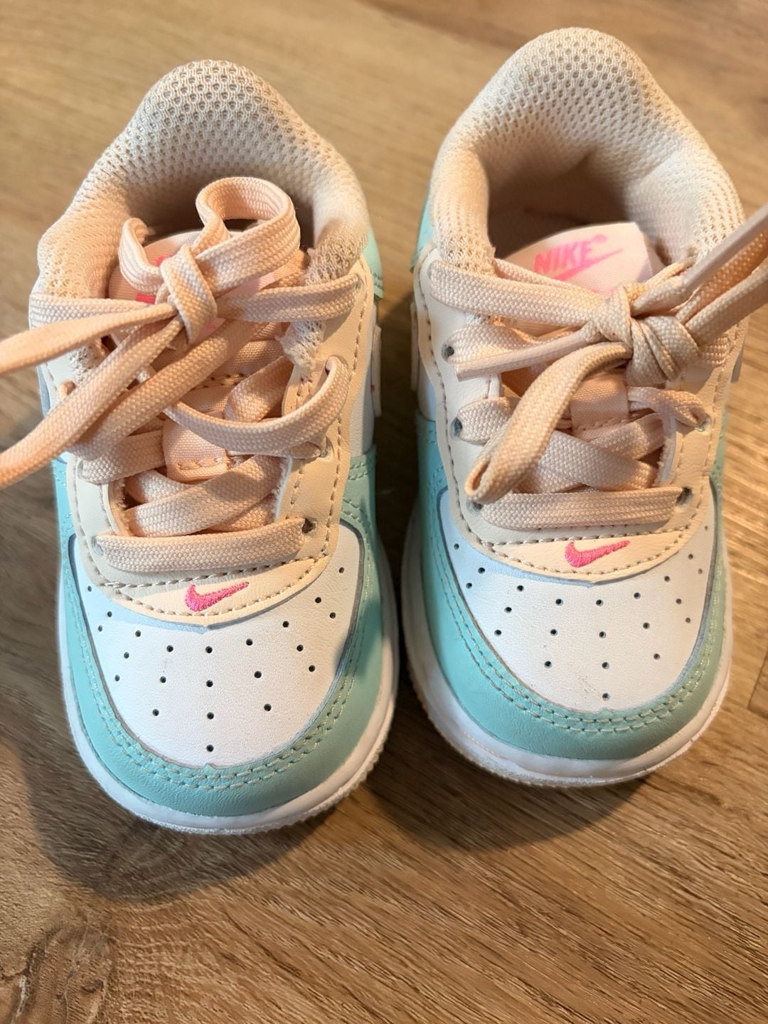 Nike Toddler Force 1 Low 'Emerald Rise Guava Ice' (FJ3486-300) size 4c 8