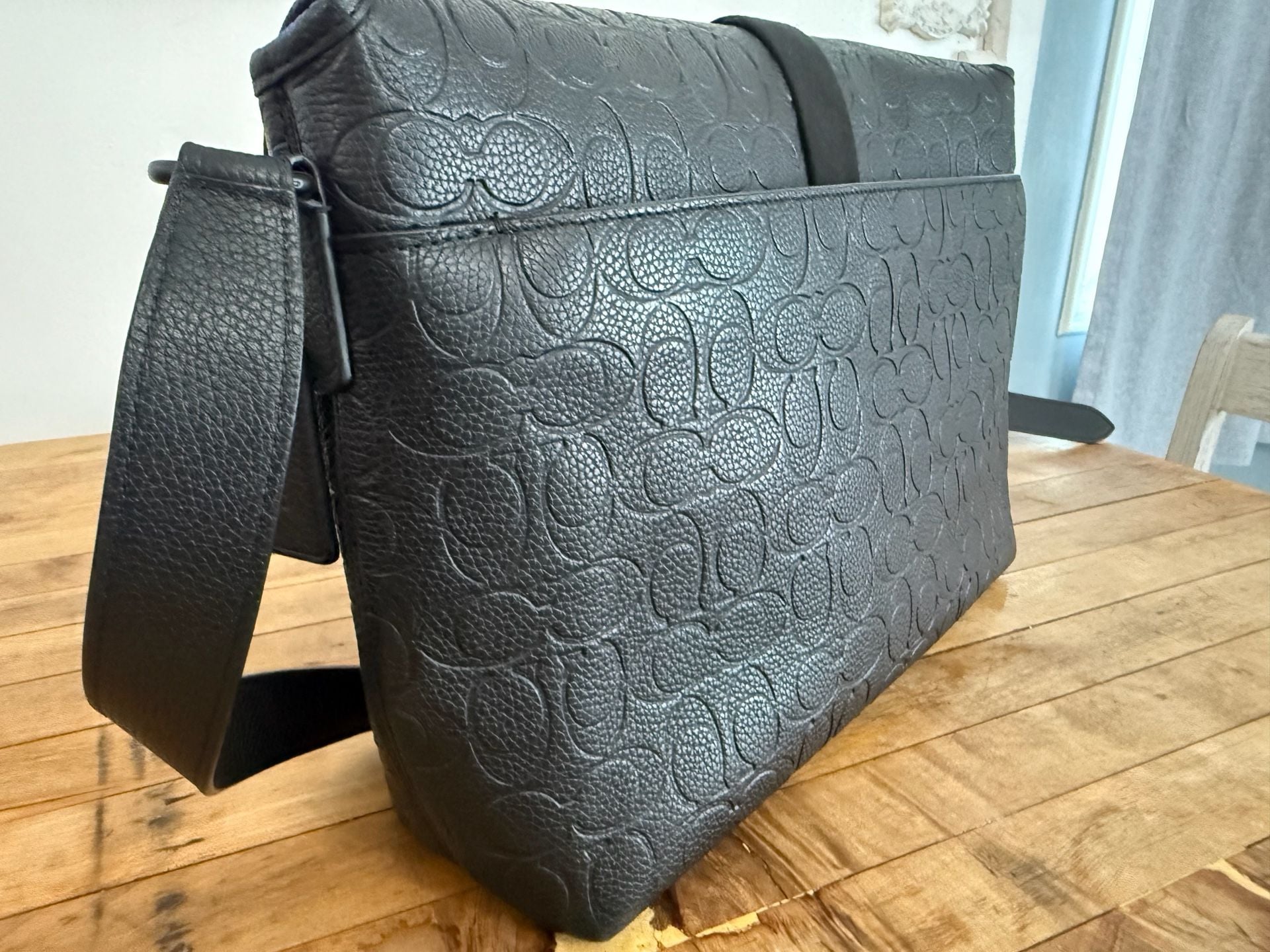 Coach Beck Messenger Bag in Signature Debossed Pebble Leather 4