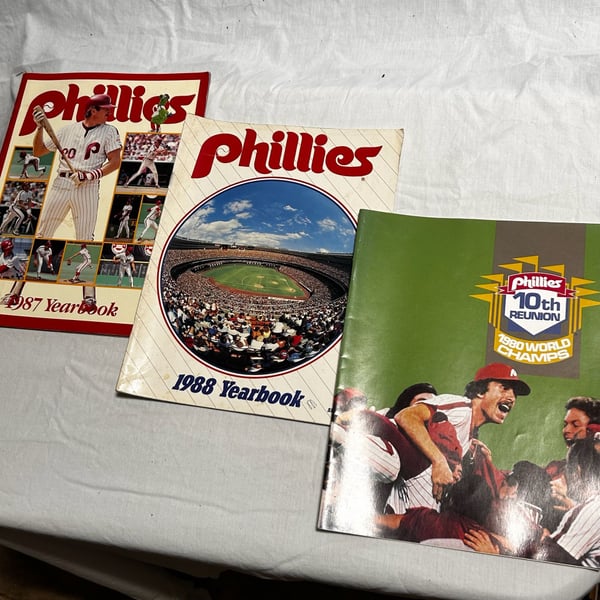Lot of 3 VTG Philadelphia Phillies Baseball Publications