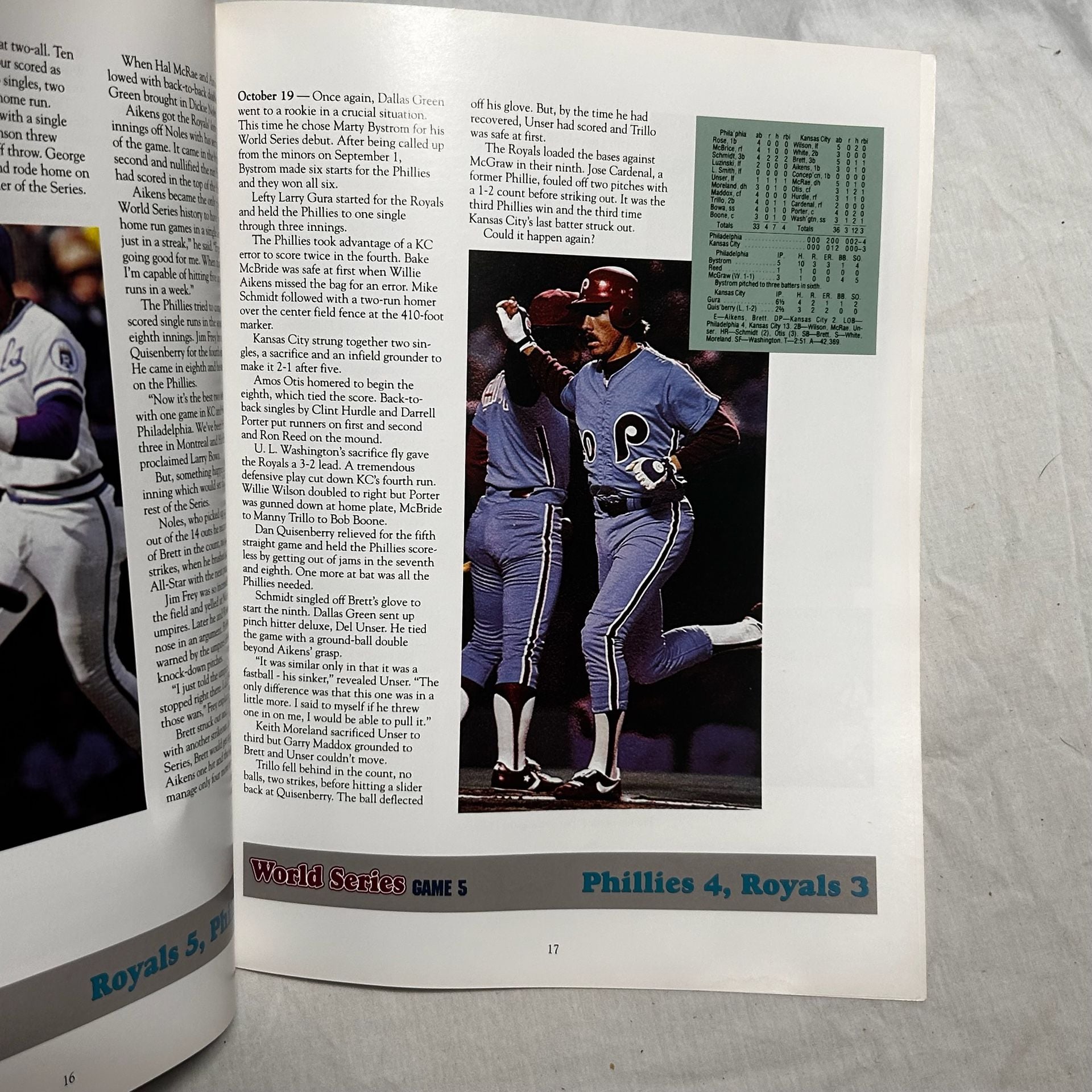 Lot of 3 VTG Philadelphia Phillies Baseball Publications 8