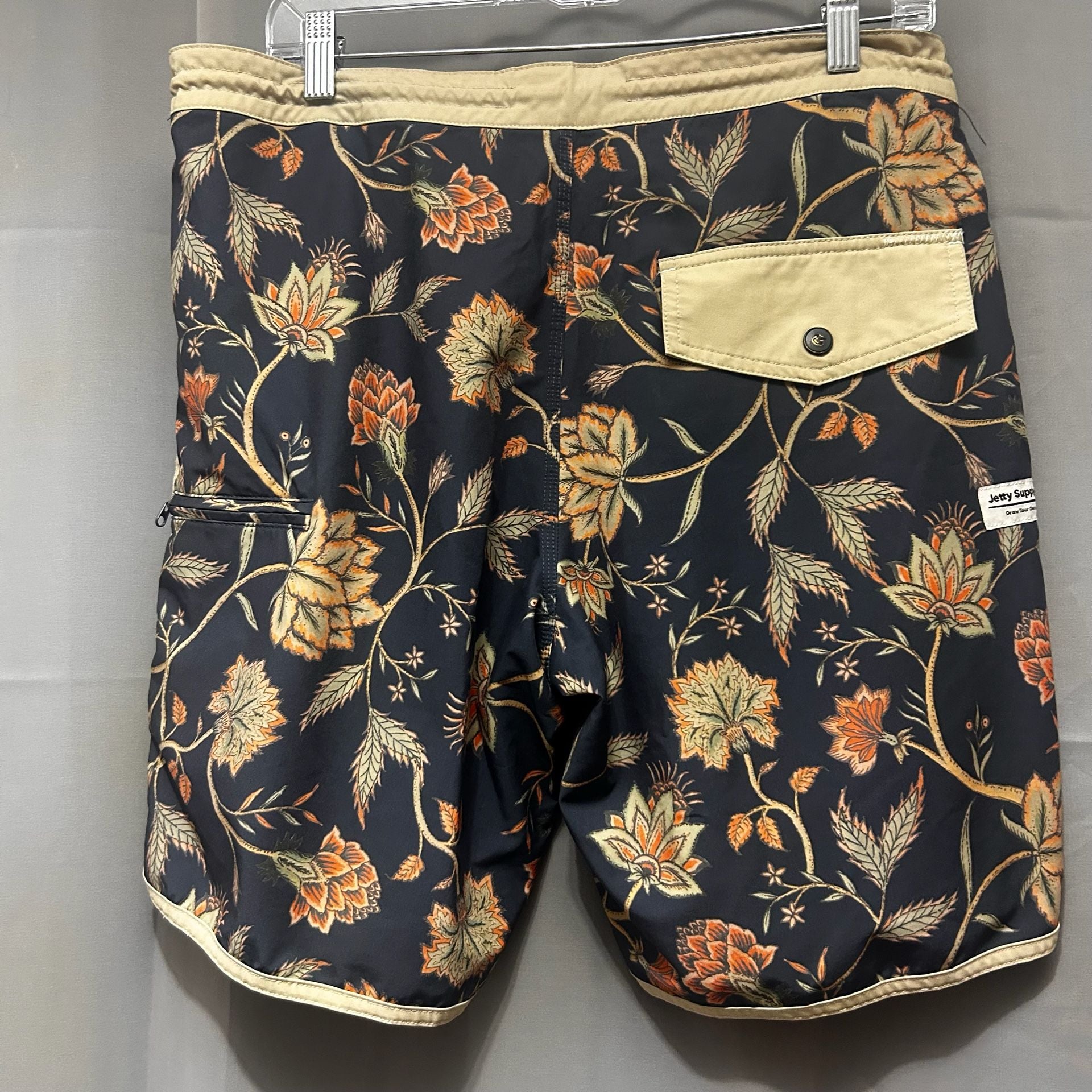 Jetty Men's Floral Print Board Shorts, Size 34 3