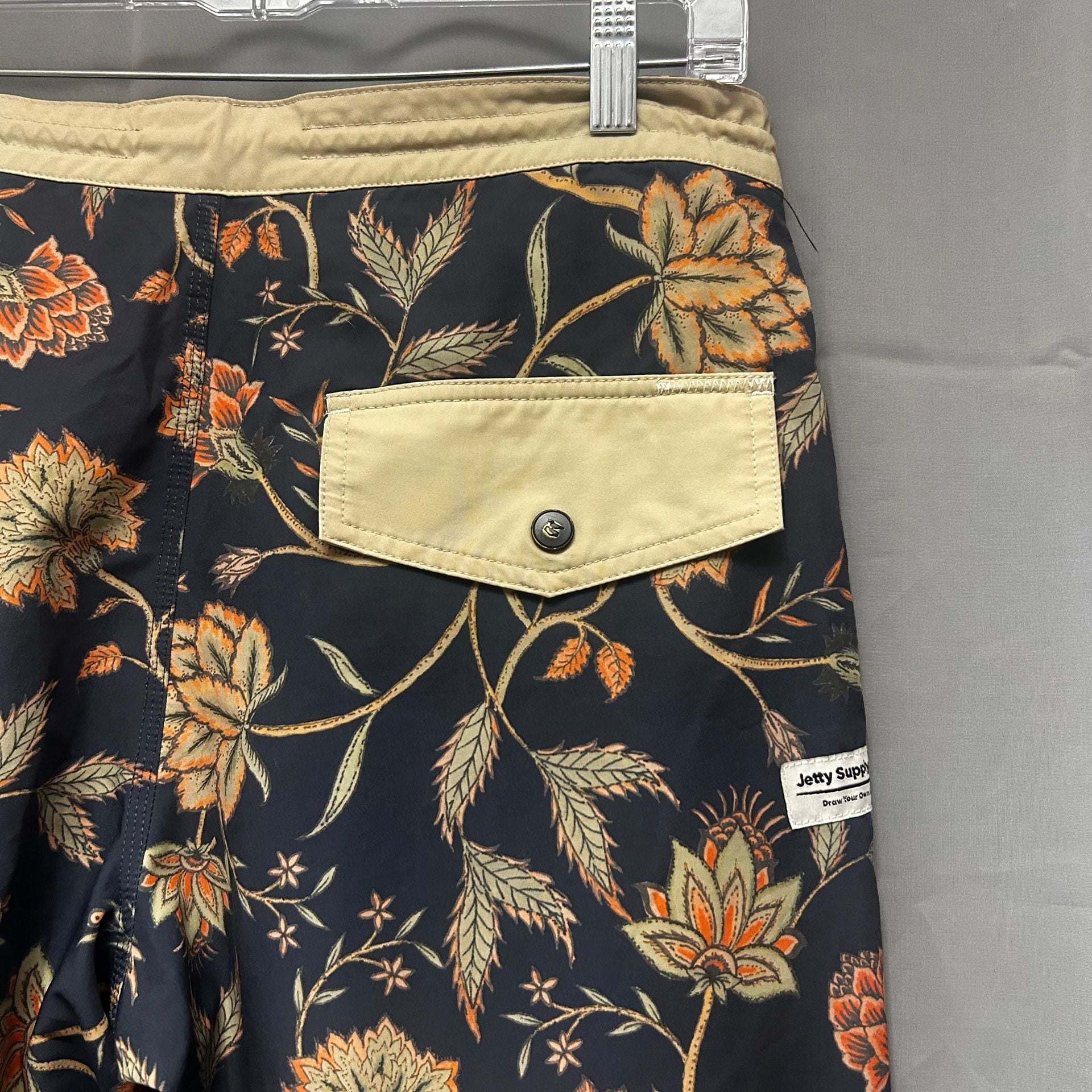 Jetty Men's Floral Print Board Shorts, Size 34 9