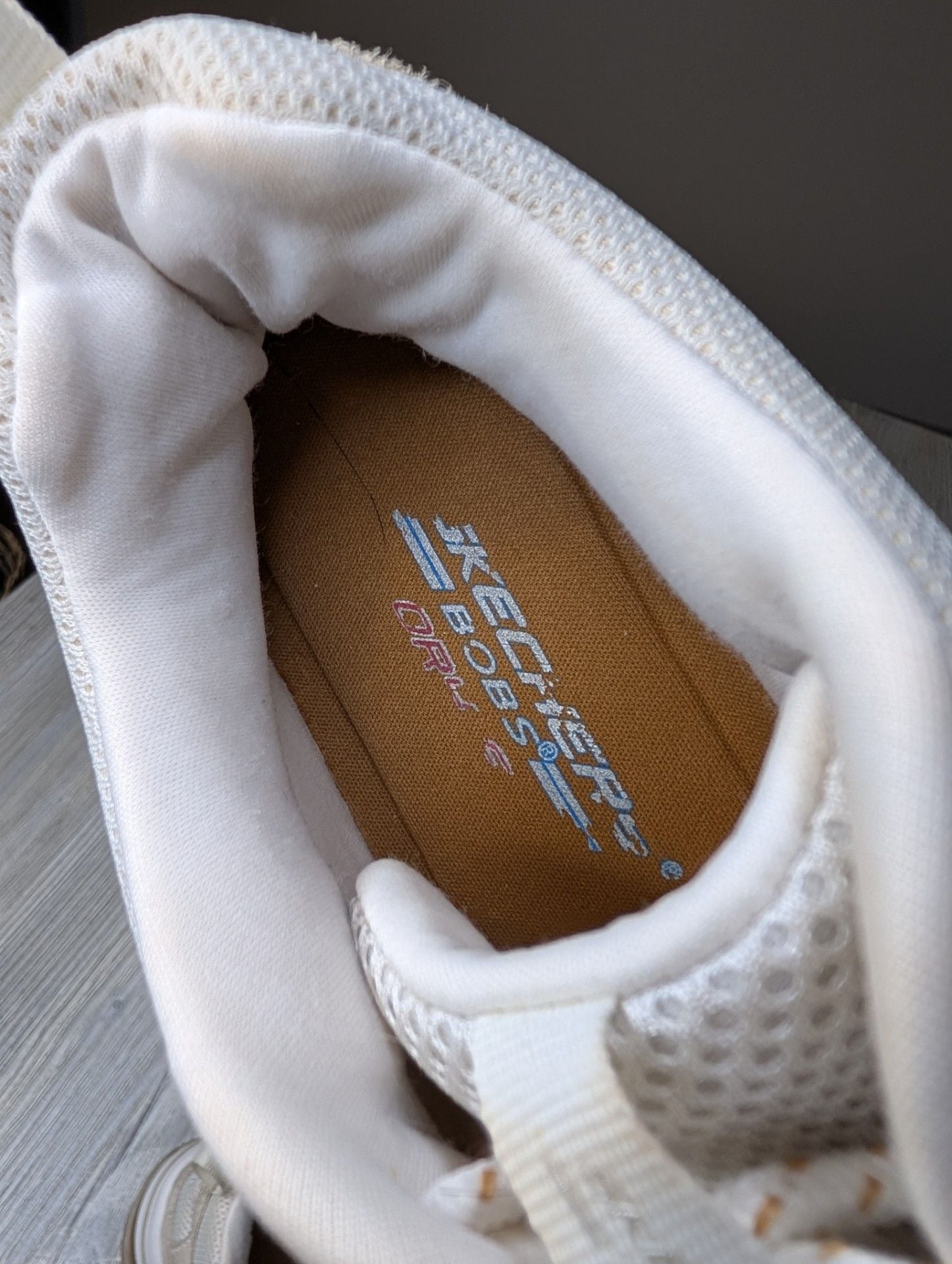 BOBS from Skechers Pulse Air Cream Mesh and Suede Sneakers 7.5 11