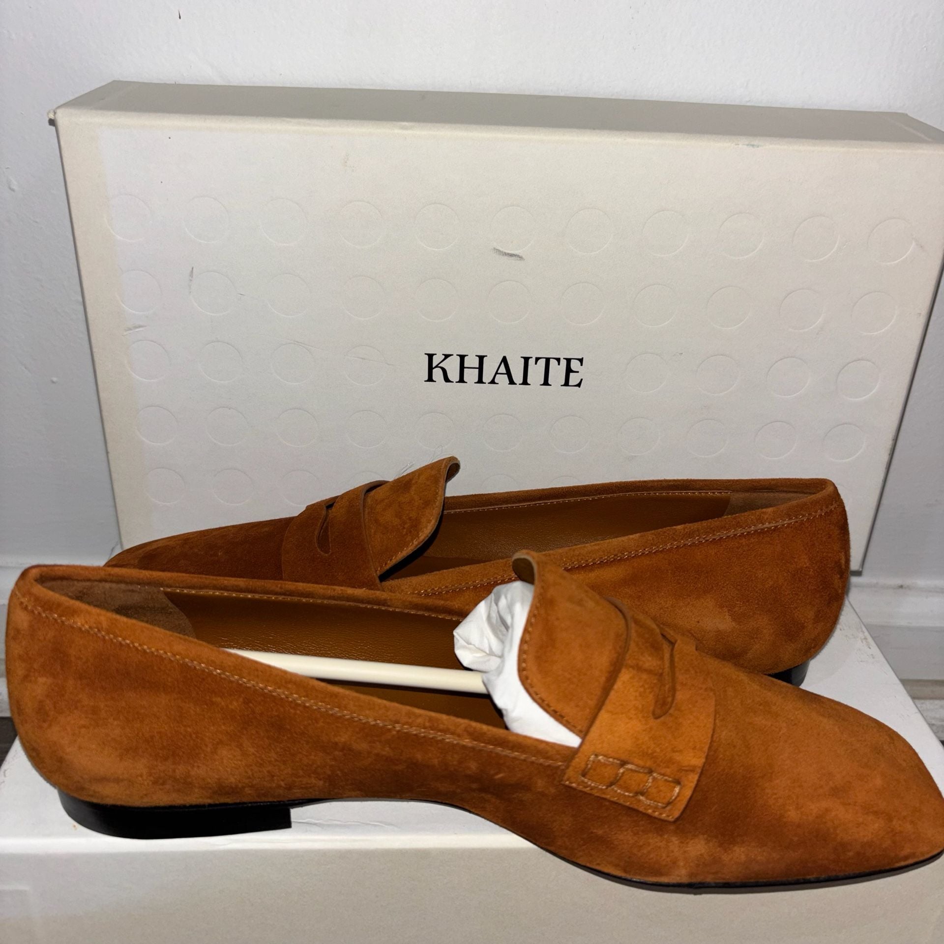 Khaite The Carlisle Suede Loafer in Brown 2