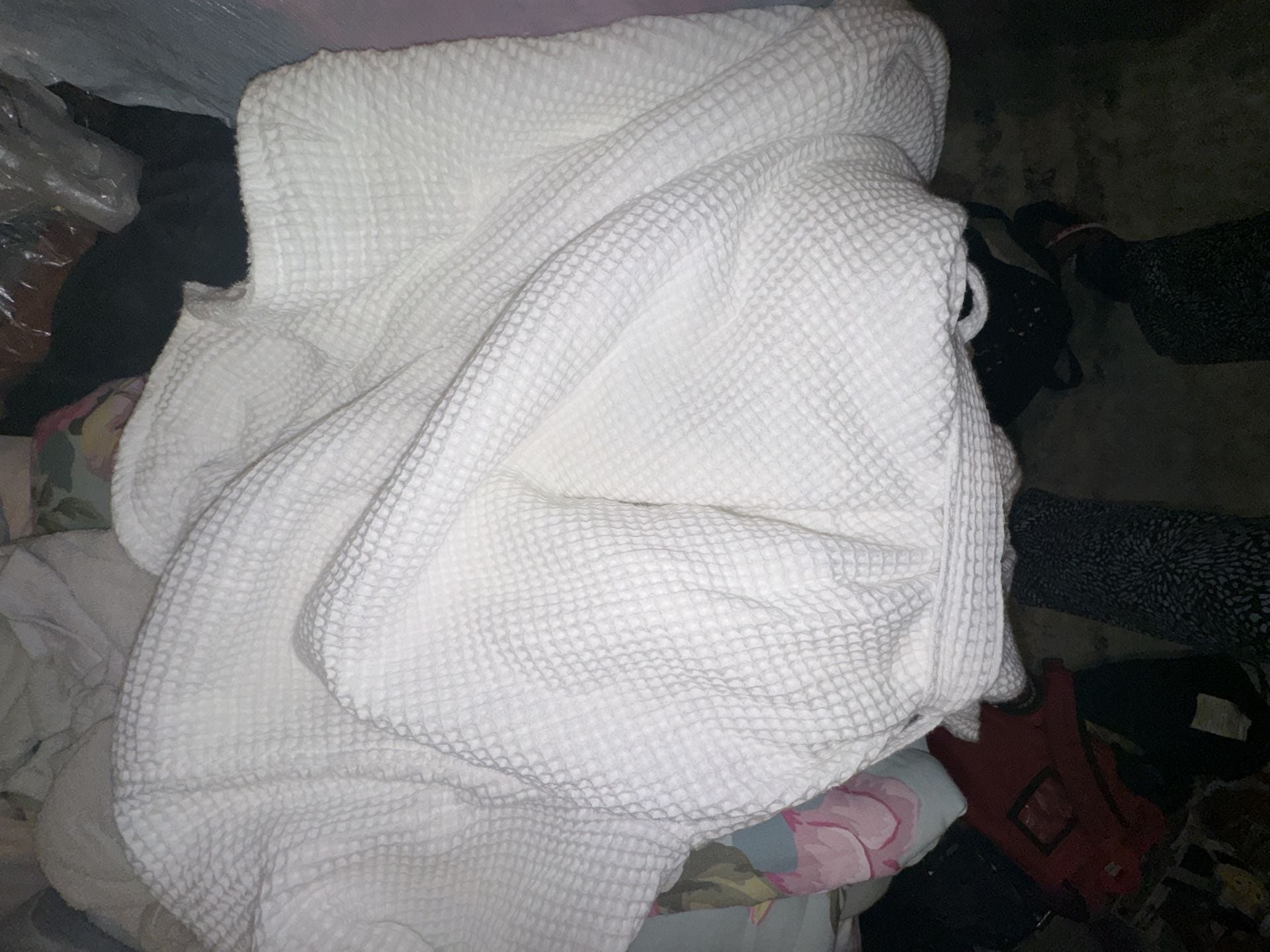 Waffle Knit 100% Cotton Robe, Above-knee Lounge Robe - , 5