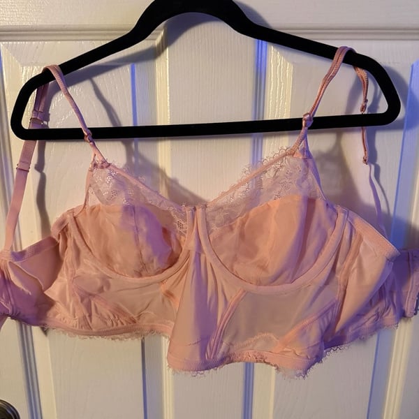Auden Lace Longline Bralette Bustier in Pink
