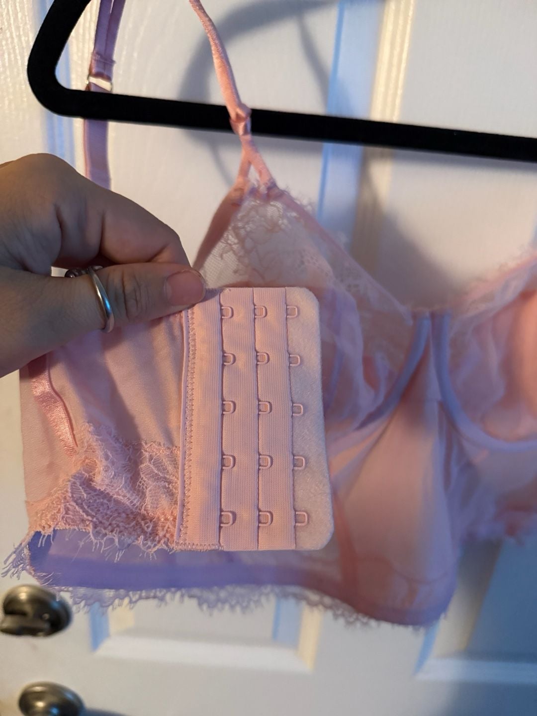 Auden Lace Longline Bralette Bustier in Pink 2