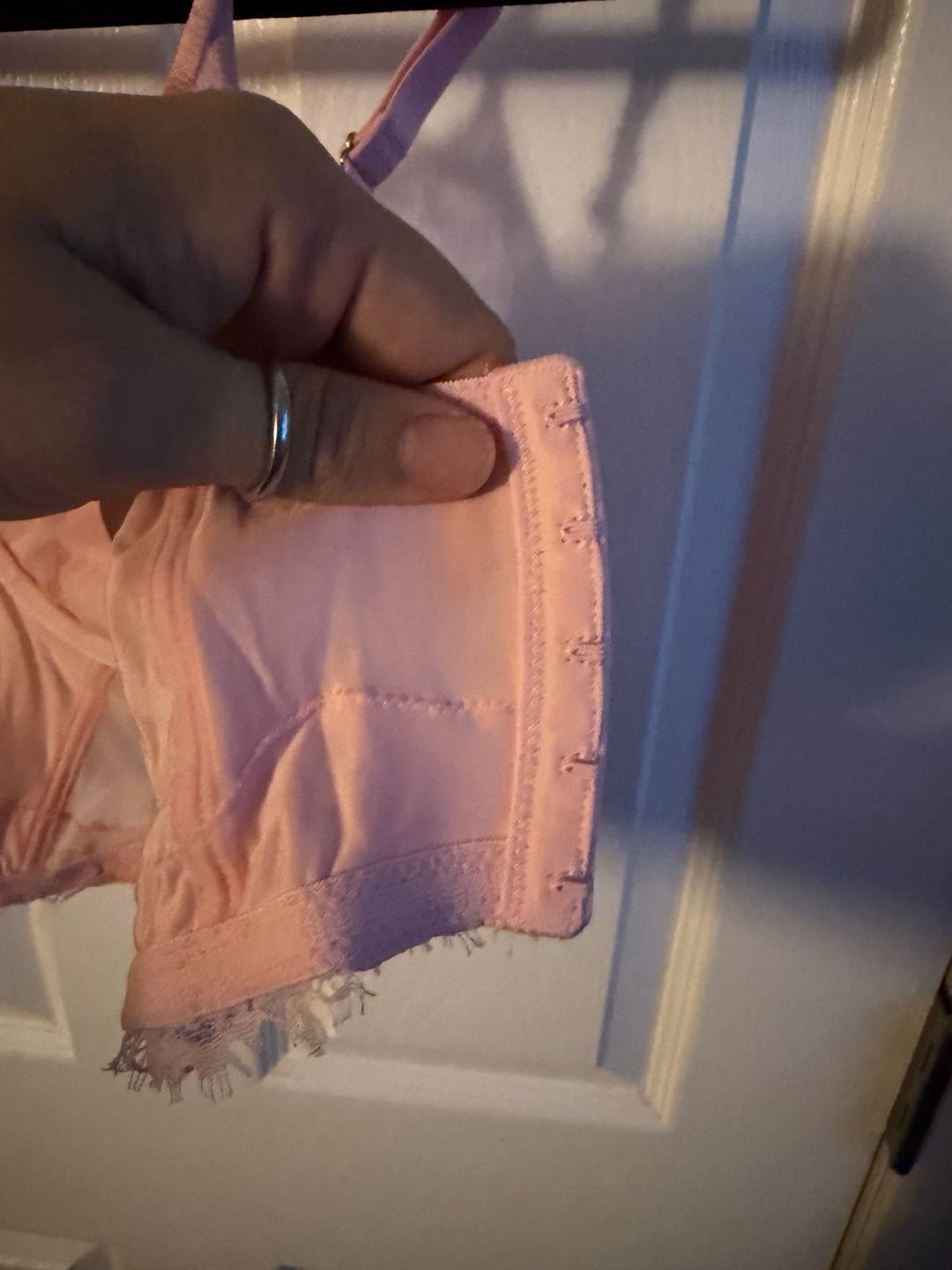 Auden Lace Longline Bralette Bustier in Pink 3