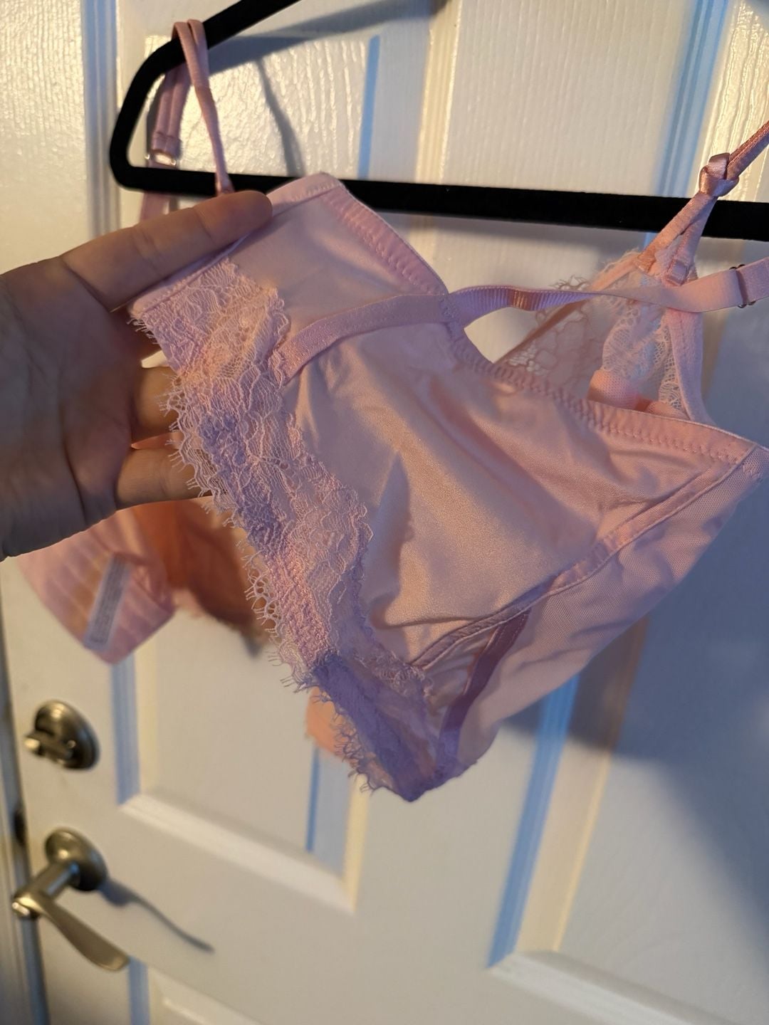 Auden Lace Longline Bralette Bustier in Pink 4