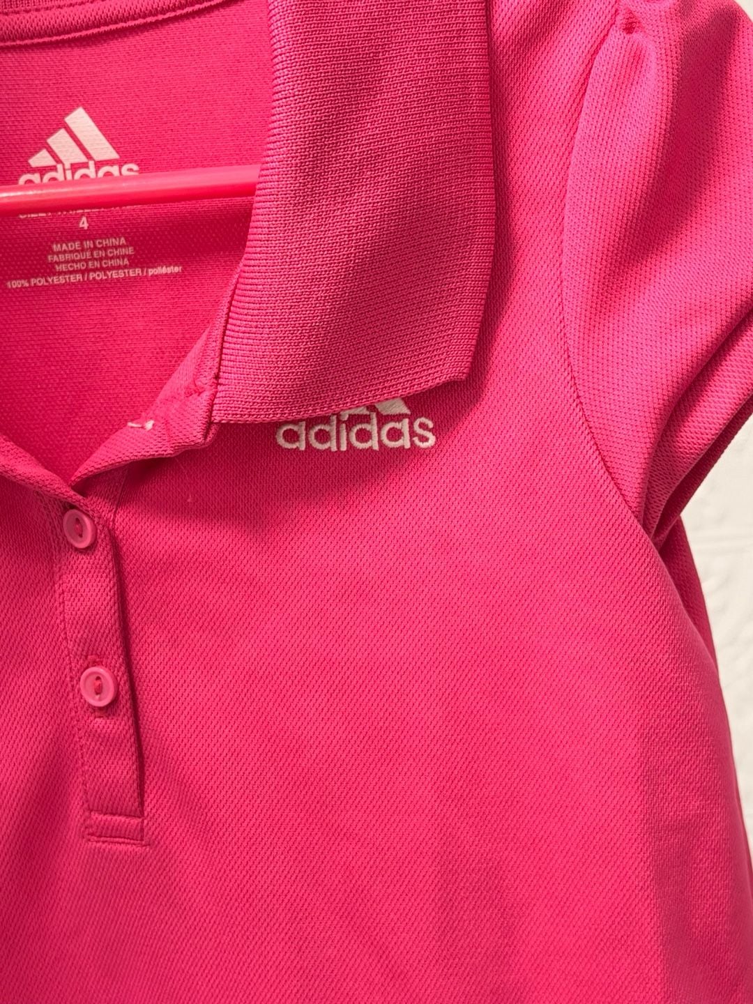 Adidas Girls Short-Sleeve Ruffle Polo Dress 2