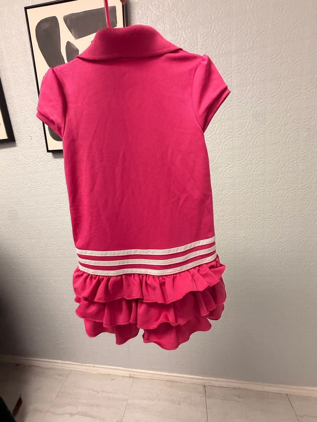 Adidas Girls Short-Sleeve Ruffle Polo Dress 4