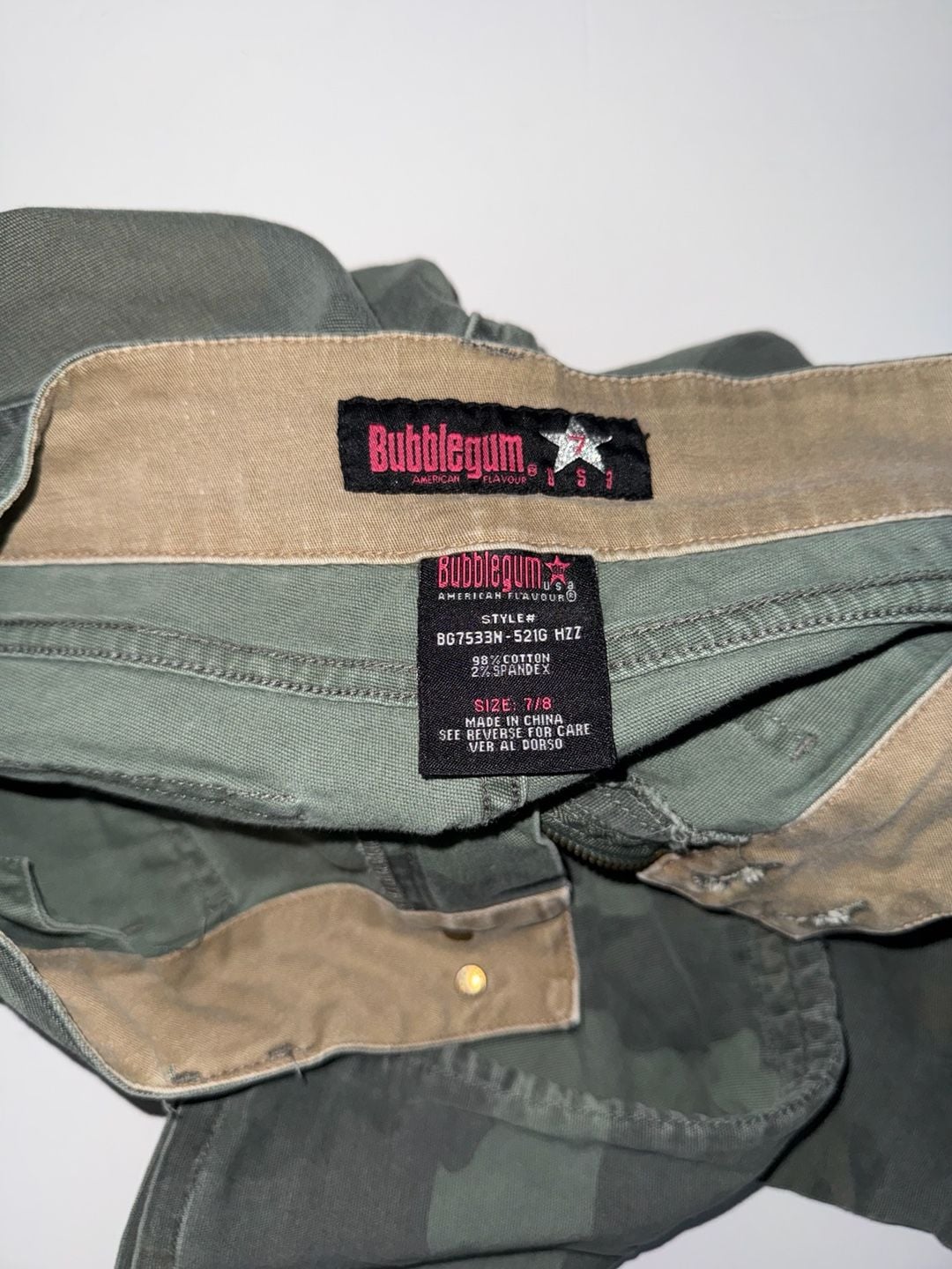 Bubblegum USA American Flavour Women's Camouflage Print Pants Style BG7533N-521G 6