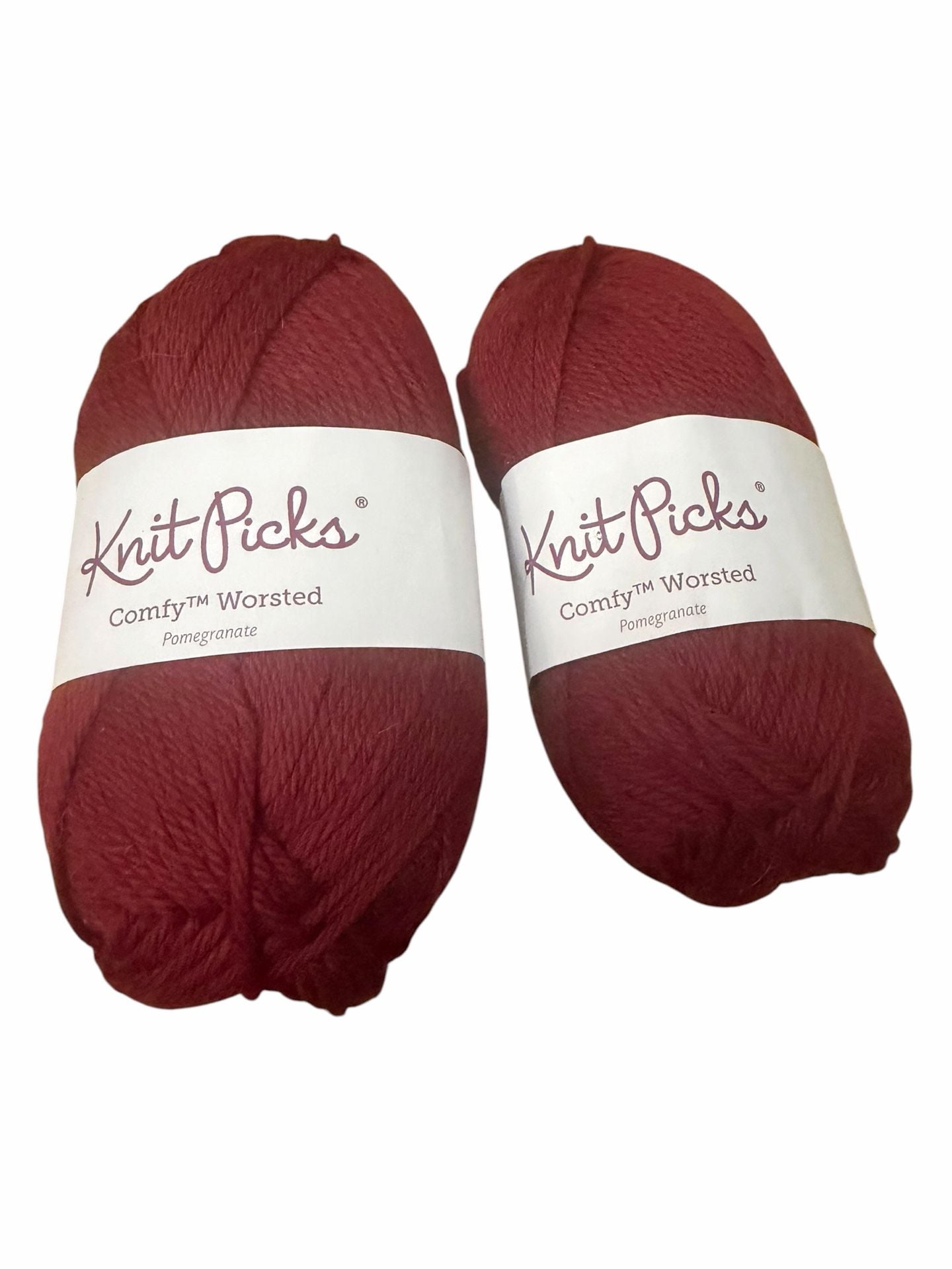 Knit Picks Comfy Worsted Weight Yarn in Pomegranate (2 Skeins) Burgundy 2