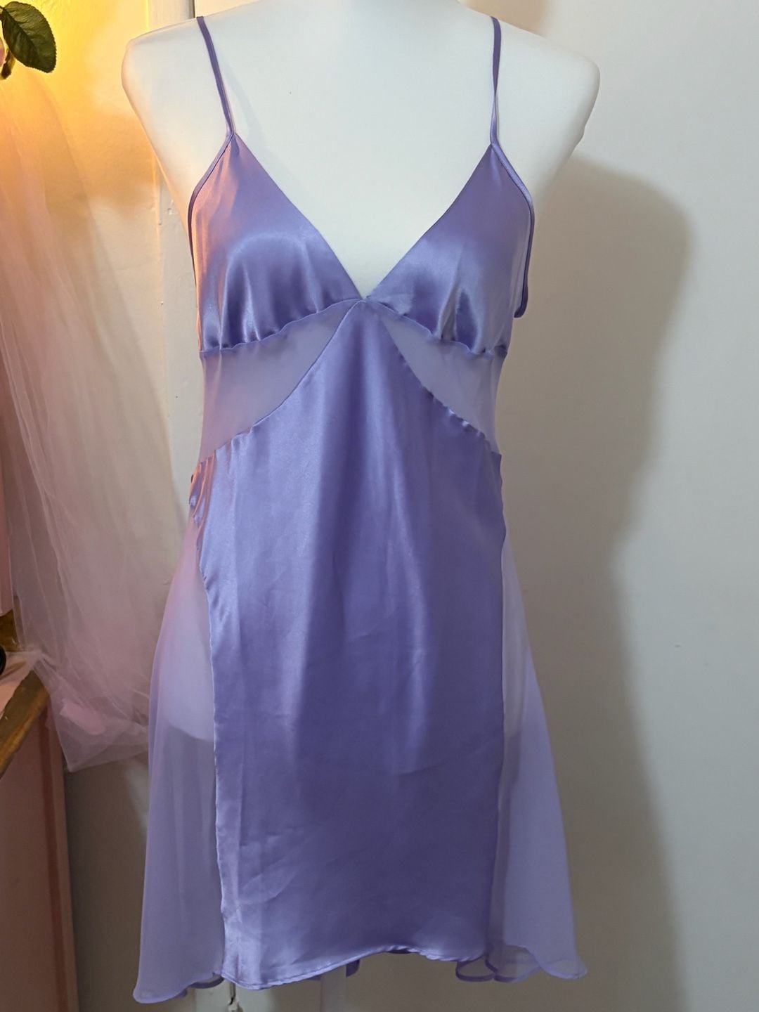 Victoria's Secret Satin and Mesh Slip Nightie 1