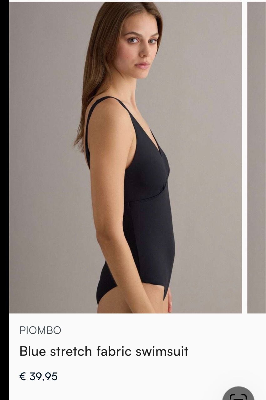 Size Small Massimo Piombo Women's V-Neck Stretch Fabric One-Piece Swimsuit 6