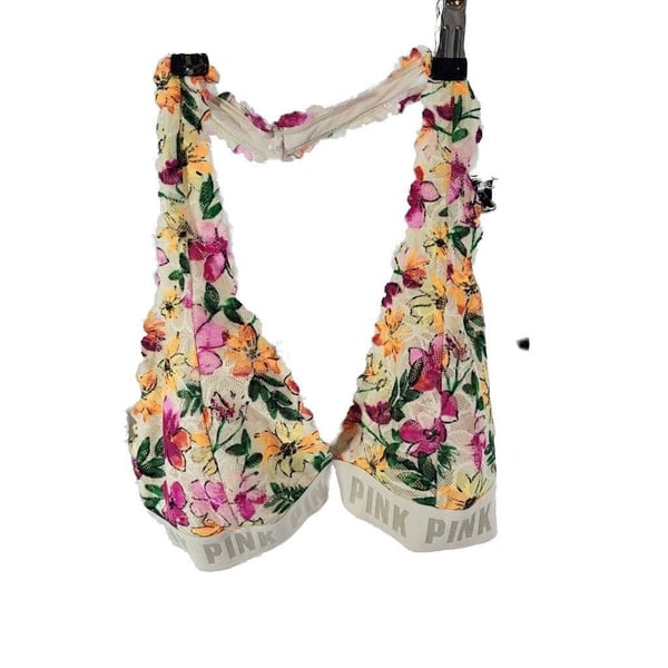 Victoria's Secret PINK Floral Lace Racerback Bralette