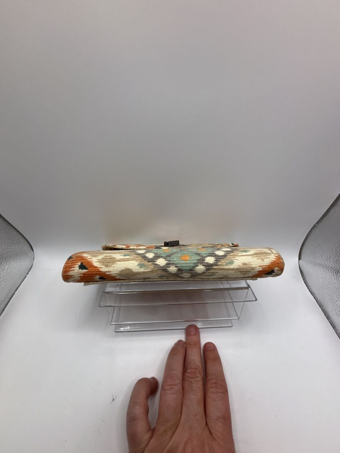 Stella & Dot Aztec Print Quilted Slim Clutch Wallet 5