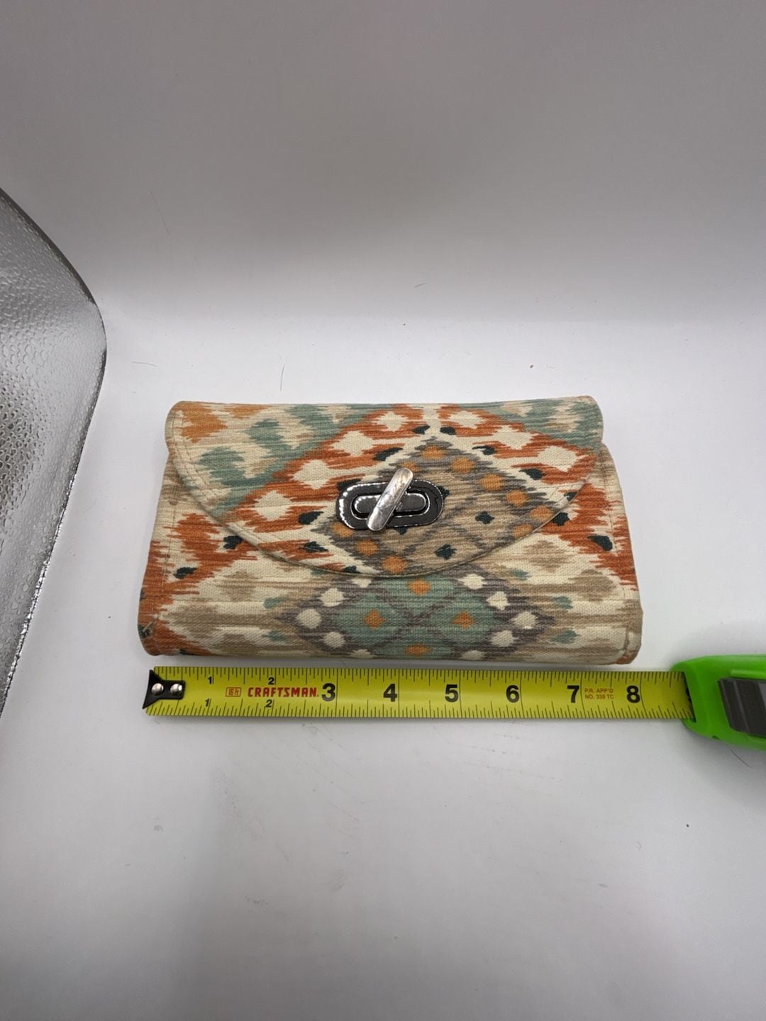 Stella & Dot Aztec Print Quilted Slim Clutch Wallet 6