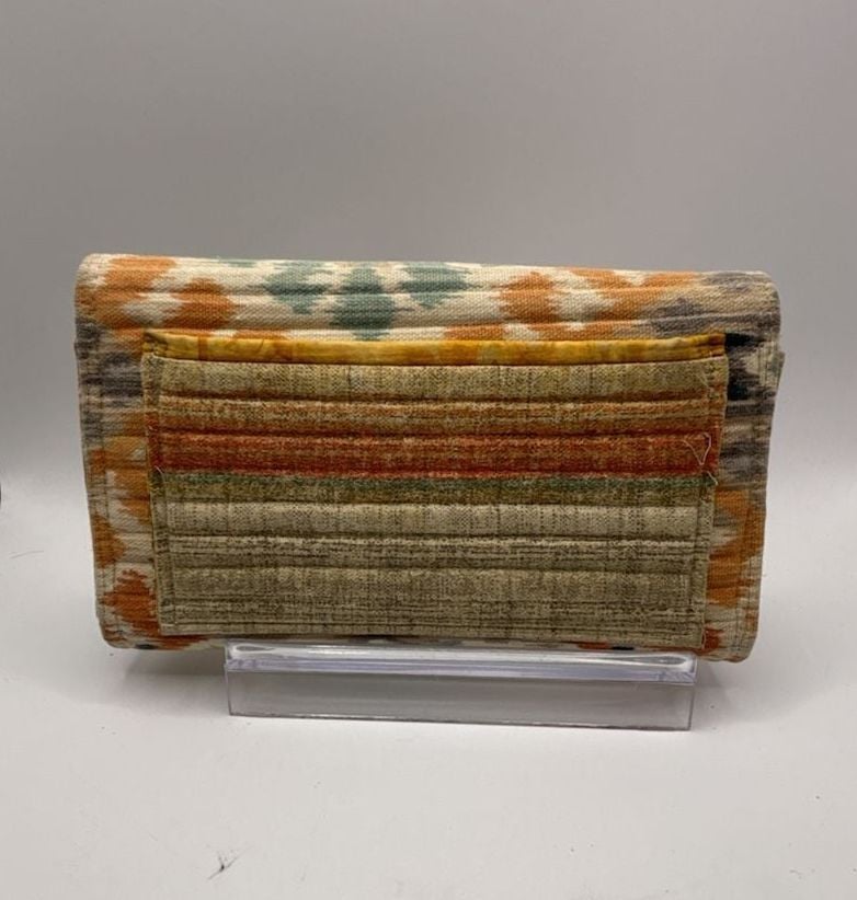 Stella & Dot Aztec Print Quilted Slim Clutch Wallet 3