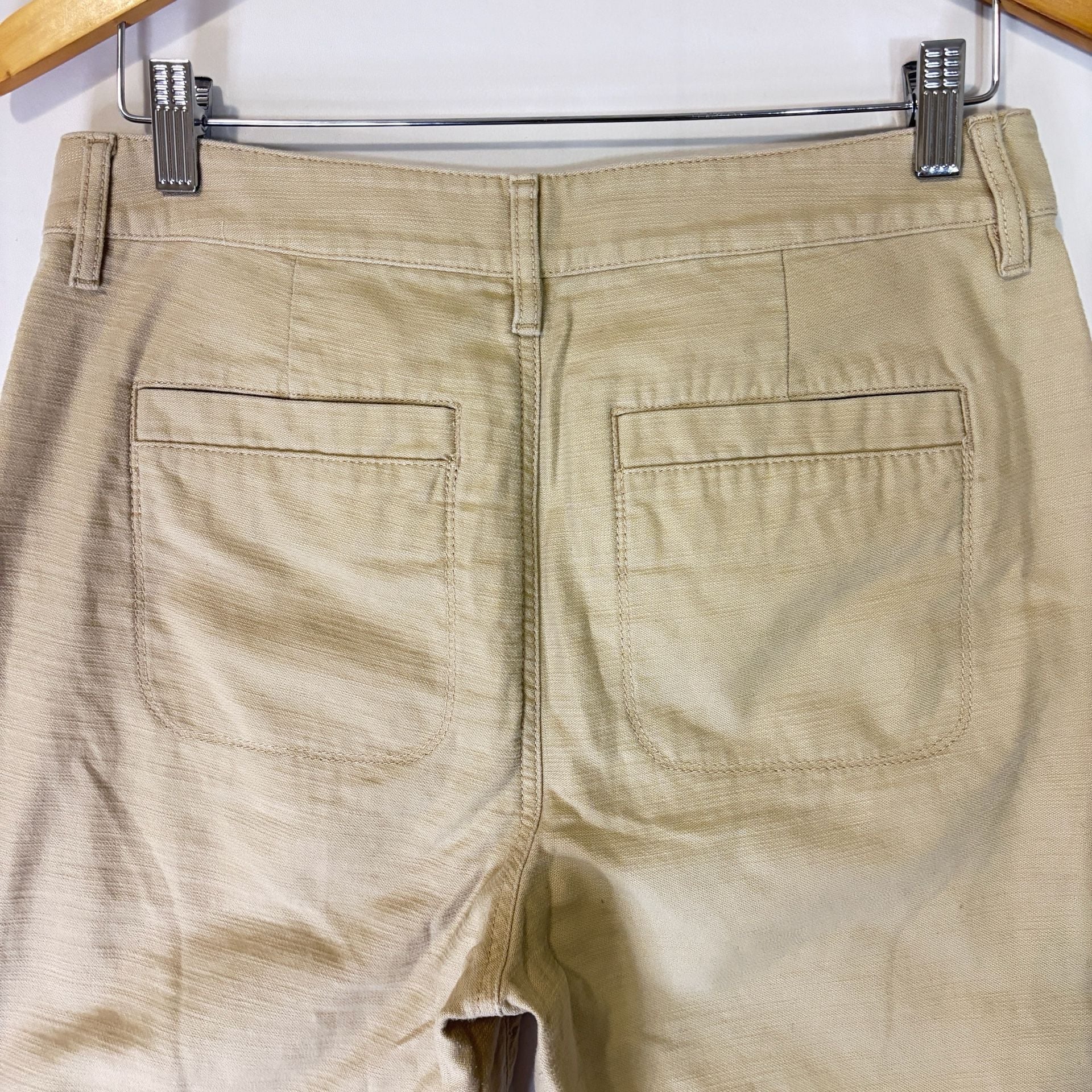 J Crew camp pants Size 6 khaki Tapered Patch Pocket Utility Quiet Luxury
6