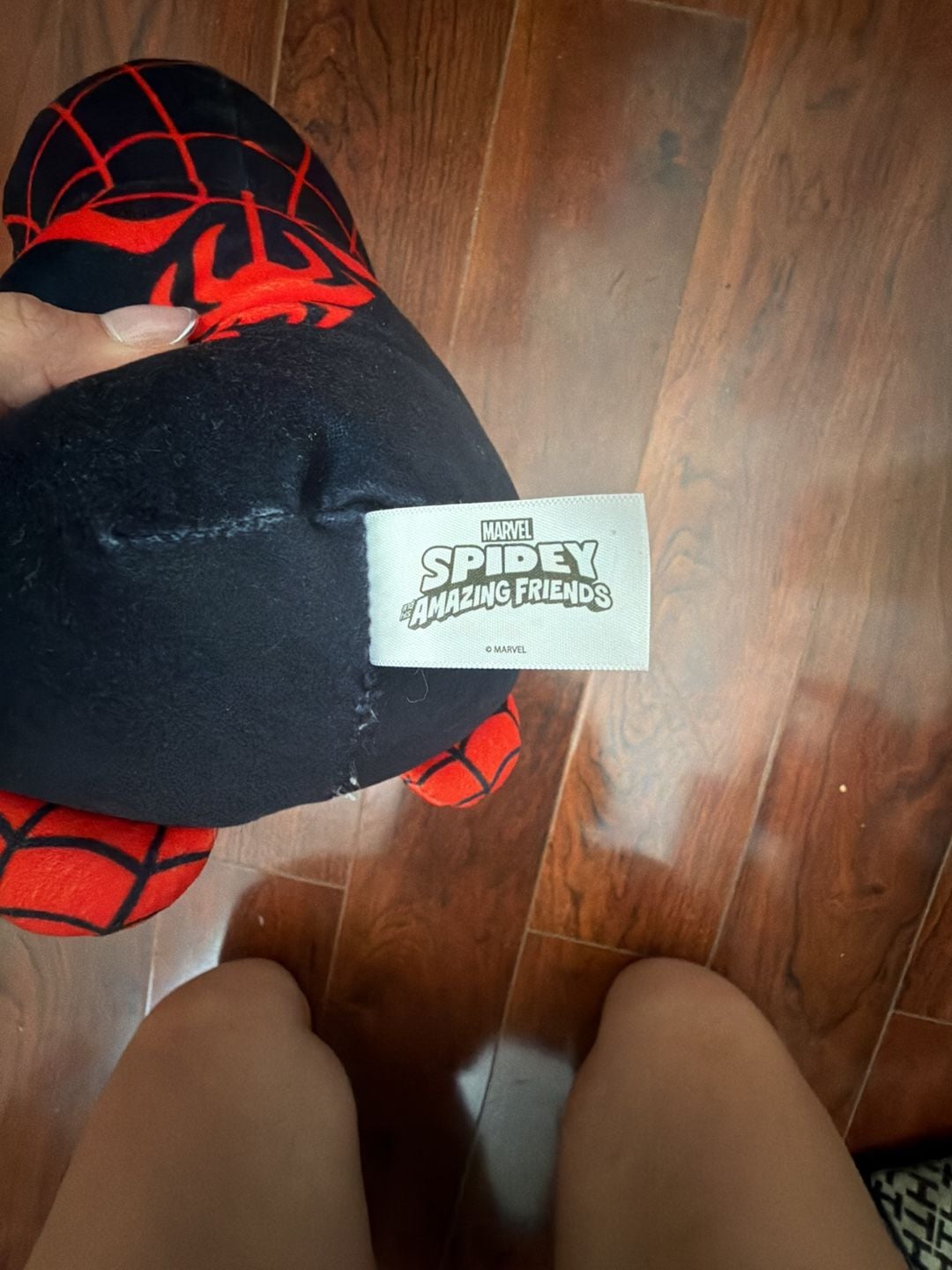 Jazwares Squishmallows Marvel Spidey and His Amazing Friends Miles Morales 'Spin' HugMees Plush 3