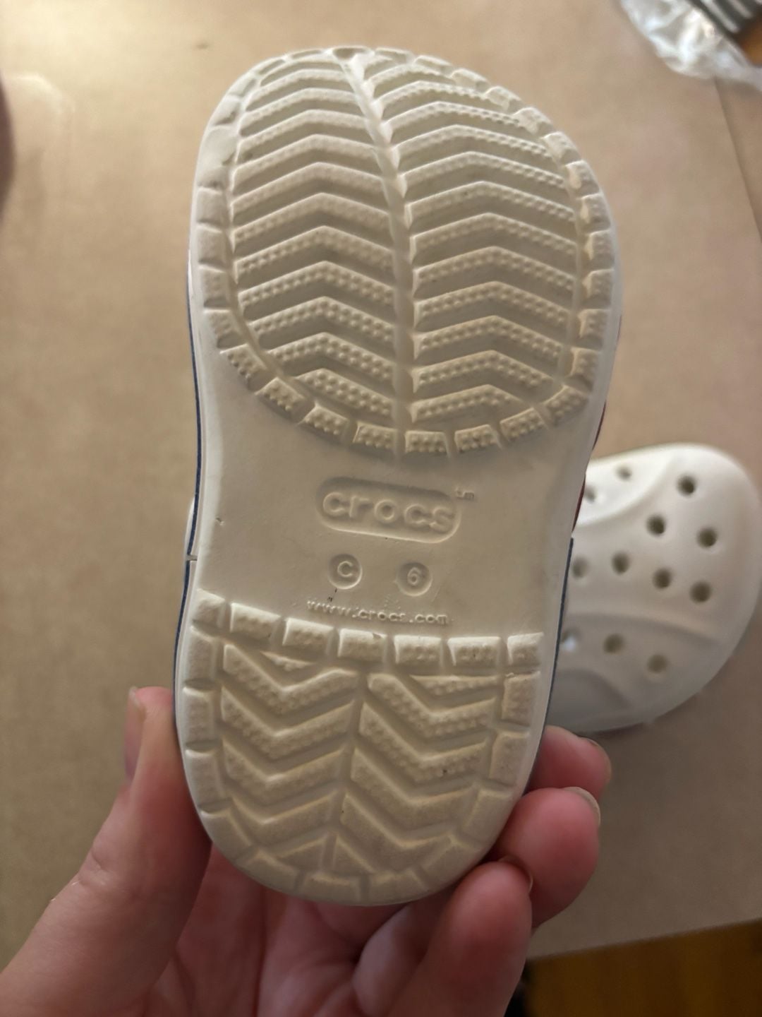 Crocs Bayaband Clog White Rainbow Stripe Toddler Shoes 3
