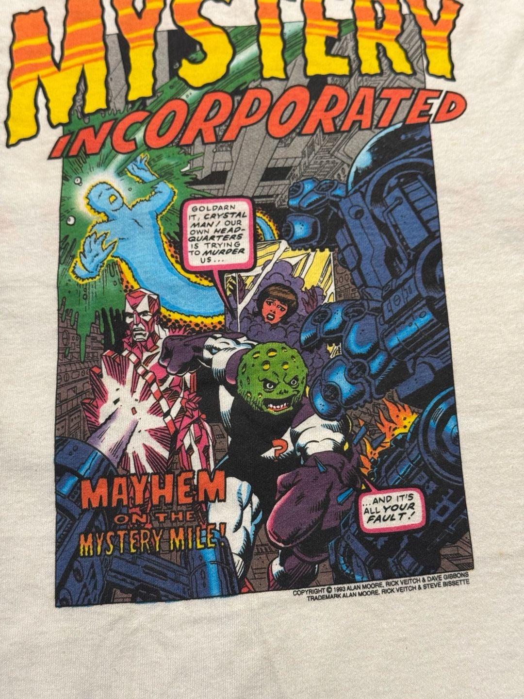 Vintage DS 1993 Mystery Incorporated Comic Book T-Shirt 4