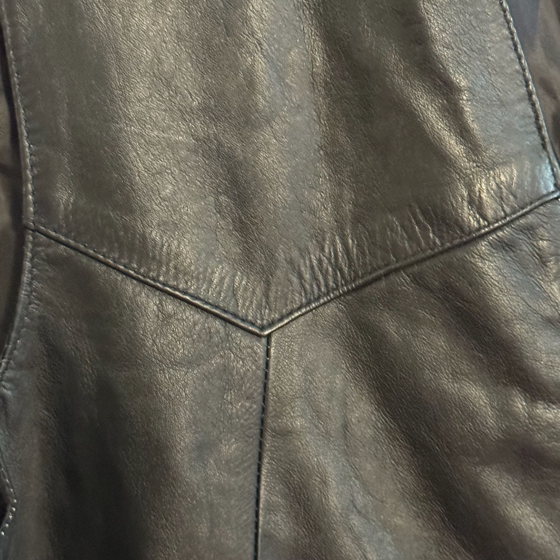 Scully Men’s Black Genuine Leather Western Vest 2XL Snap Front Biker Ranch Wear 7