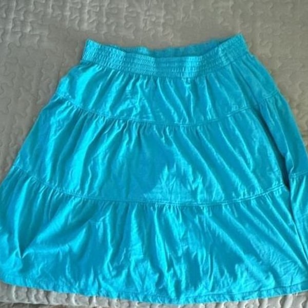 Woman Within Women's Plus Size Elastic-Waist Knit Tiered Skirt