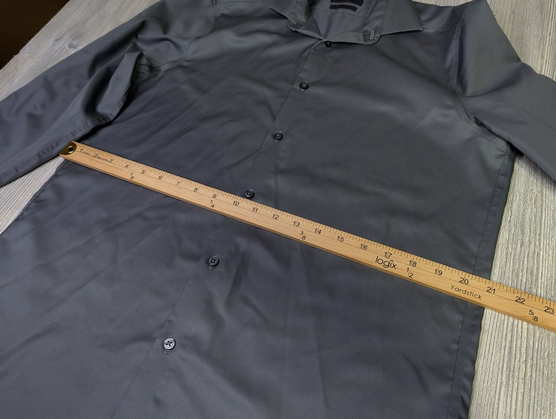 ck Calvin Klein Men's Slim Fit Infinite Non-Iron Dress Shirt Gray 16.5 32/33 8