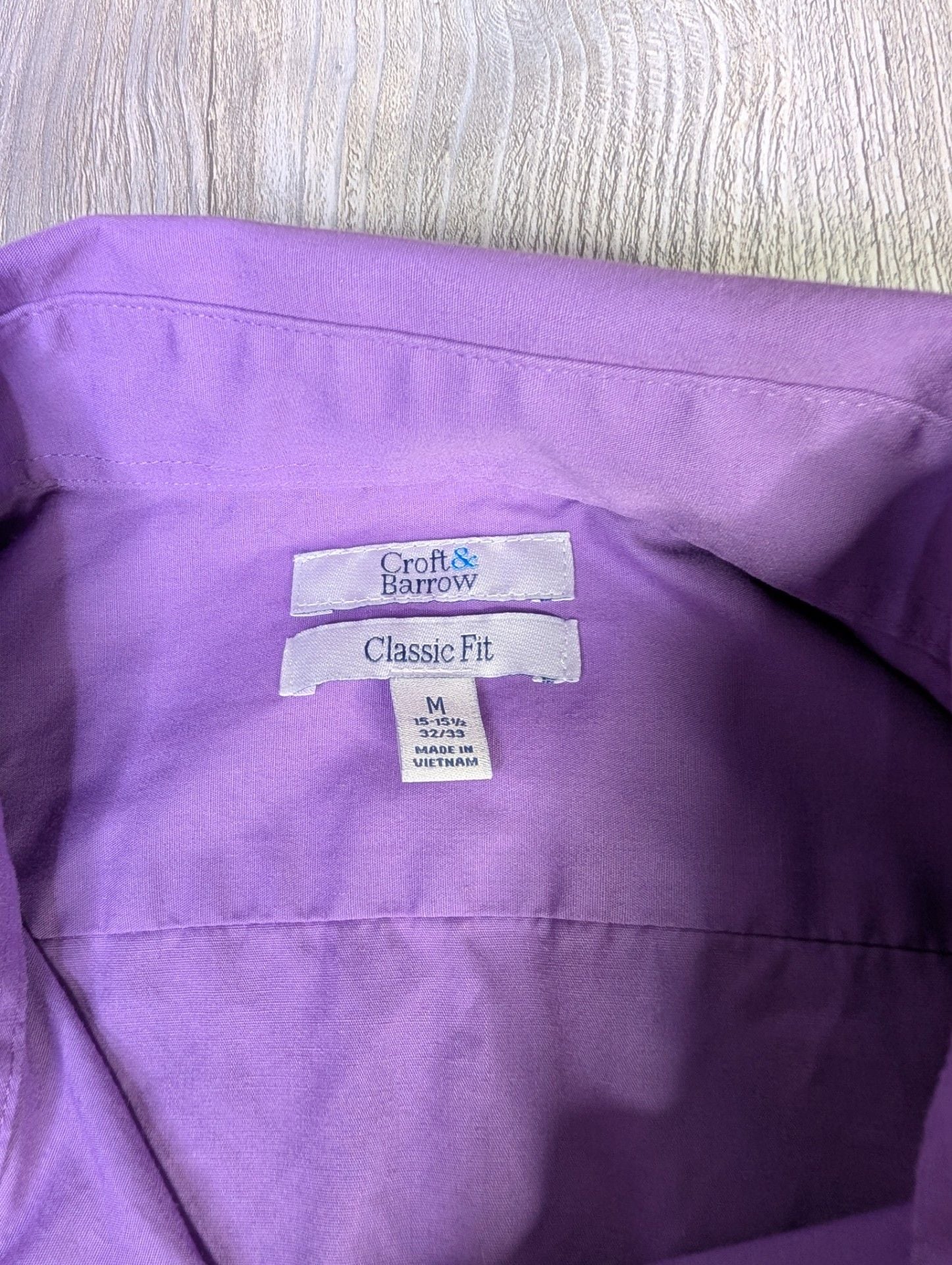 Croft & Barrow Classic Fit Men's Long Sleeve Dress Shirt, Size M Purple 3