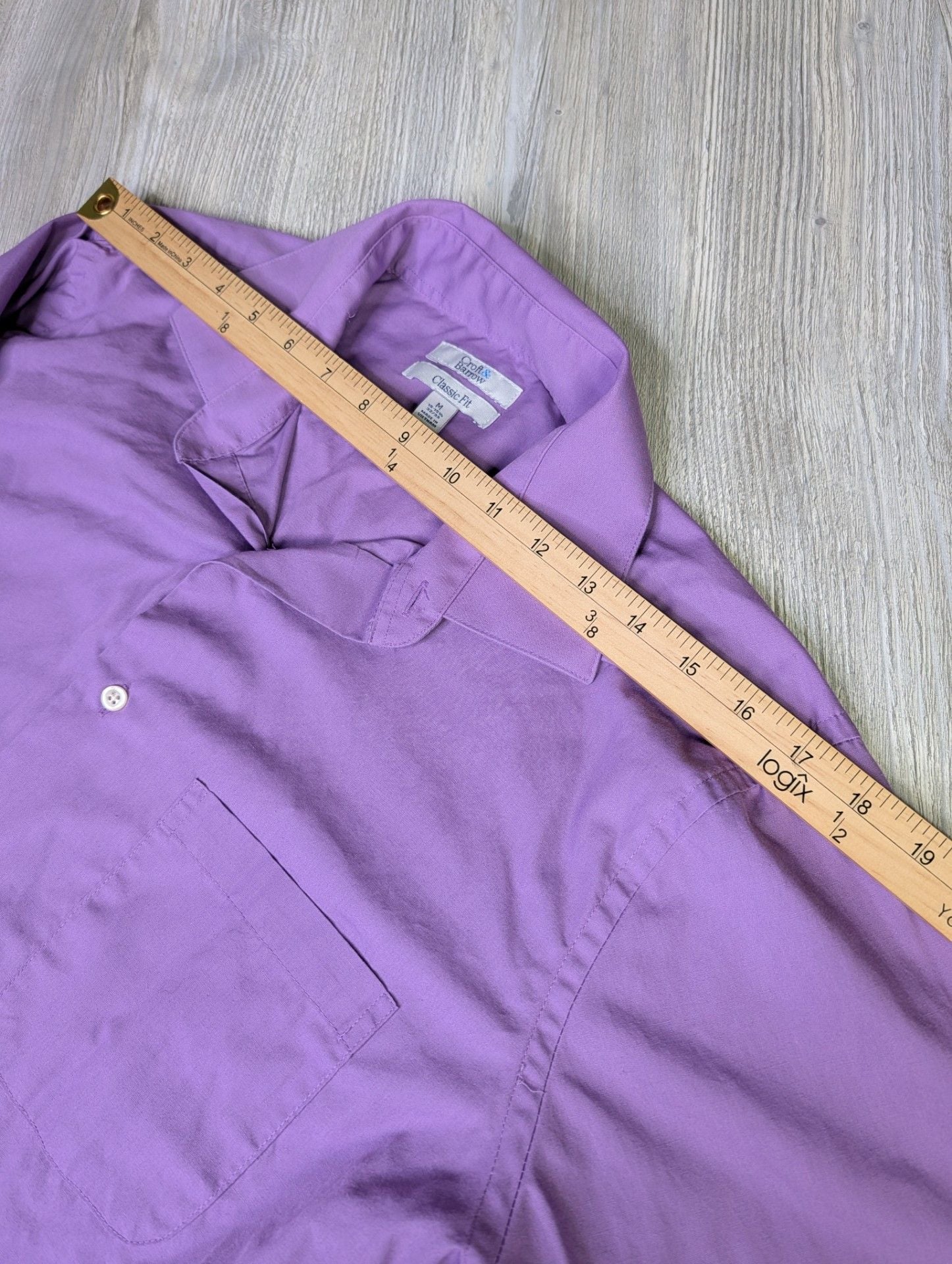 Croft & Barrow Classic Fit Men's Long Sleeve Dress Shirt, Size M Purple 7