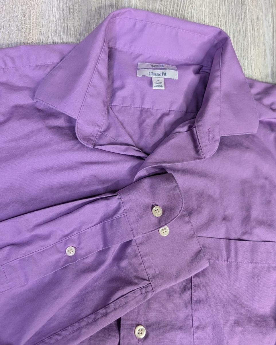 Croft & Barrow Classic Fit Men's Long Sleeve Dress Shirt, Size M Purple 2