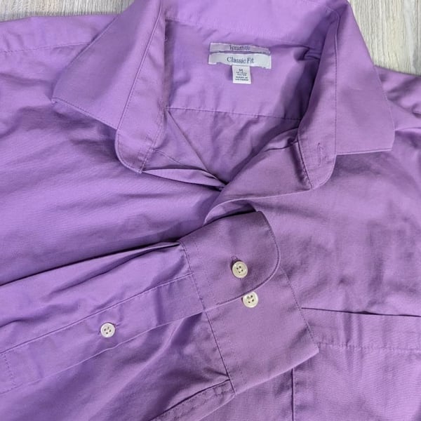 Croft & Barrow Classic Fit Men's Long Sleeve Dress Shirt, Size M Purple